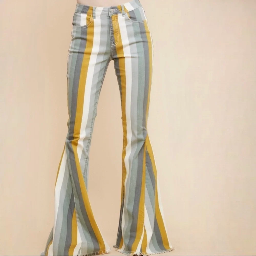 Retro Stripe Bell Bottoms ✌️☮️